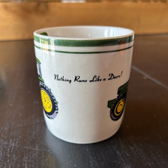 John Deere Coffee Cup/Mug by Gibson - Tractor “Nothing Runs Like a Deere” Logo - Picture 2 of 7